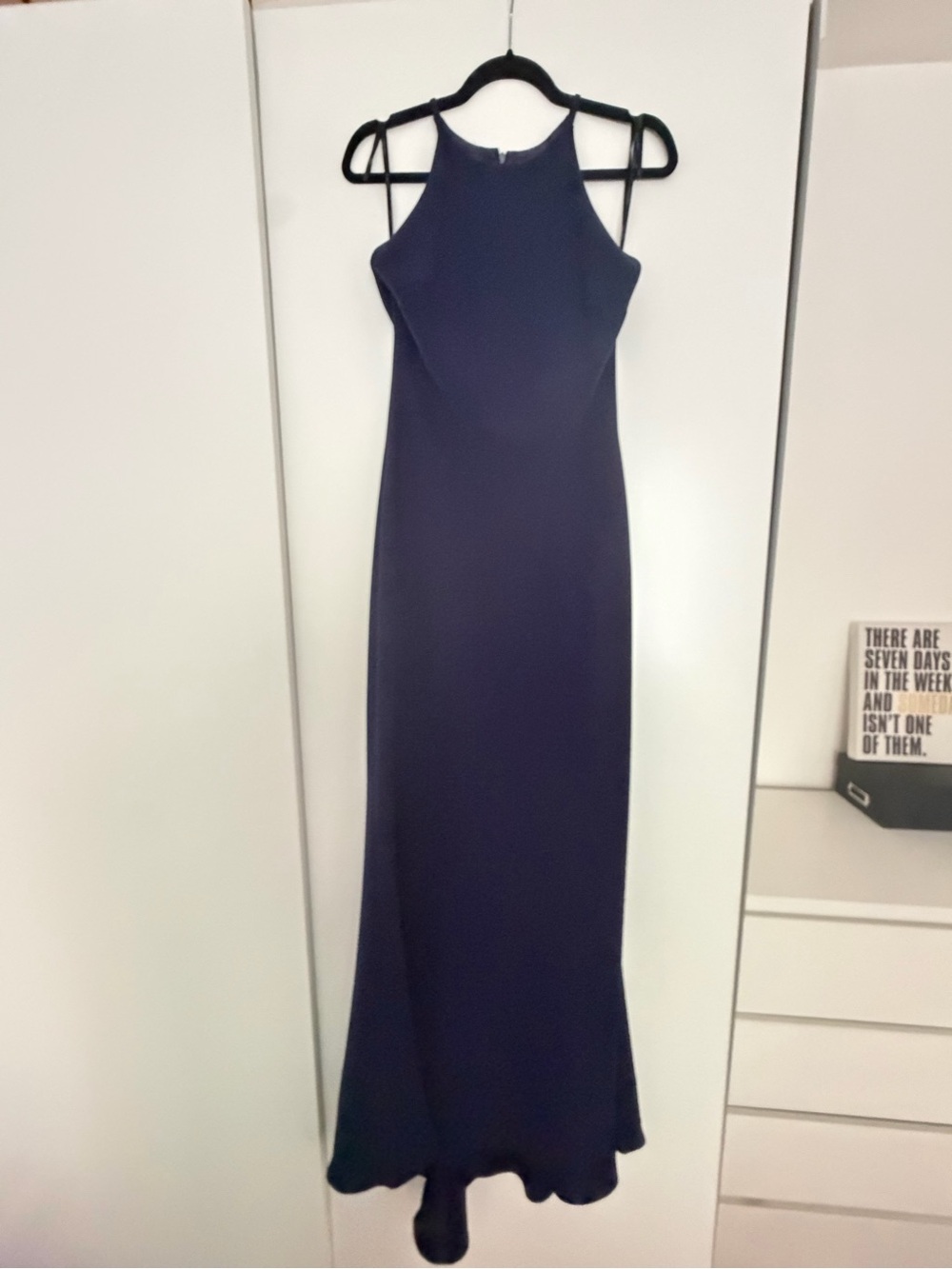 Navy Halter Evening Gown - Calvin Klein